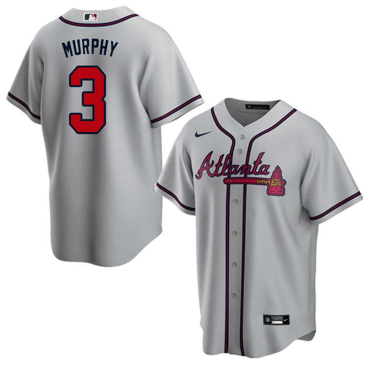 Nike Men #3 Dale Murphy Atlanta Braves Baseball Jerseys Sale-Gray